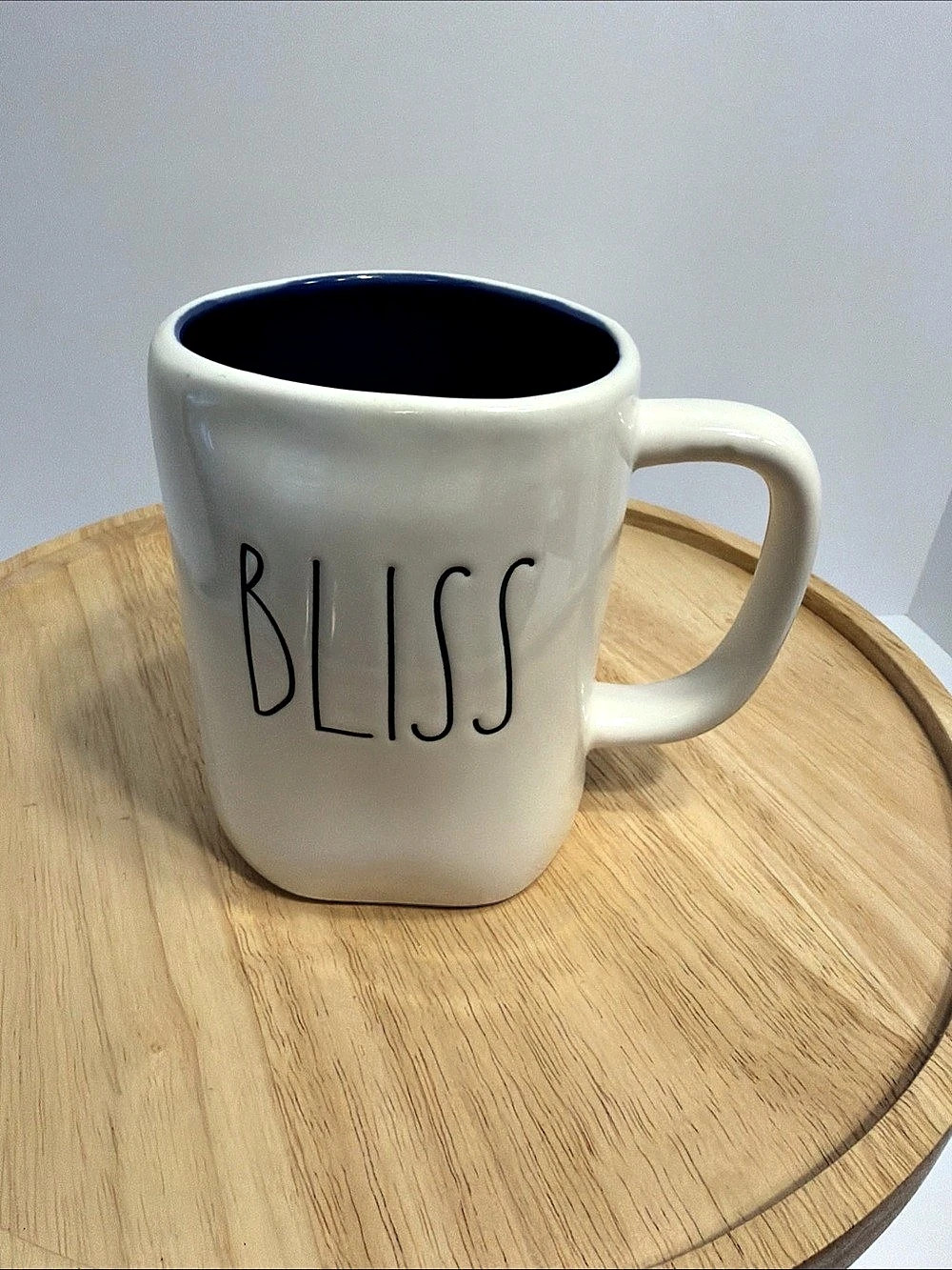 Rae Dunn BLISS Mug Magenta Artisan Collection Coffee Tea Blue Interior
